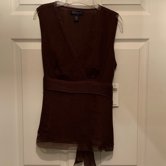 NWT Context Cape Town Empire Waist Silk Top - Picture 6 of 7